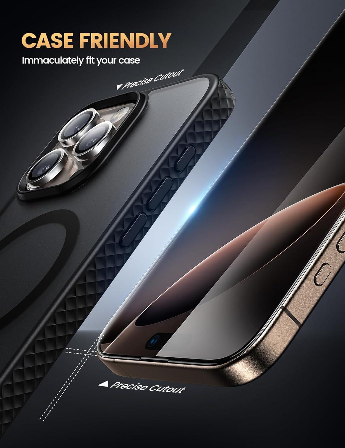 imageLamicall 22 for iPhone 16 Pro Max Screen Protector 69quot with Camera Lens Protector Top 9H Tempered Glass Film Easy Alignment AntiScratch 0 Bubbles HD Clear for iPhone 16 Pro Max  2Pack16 Pro63
