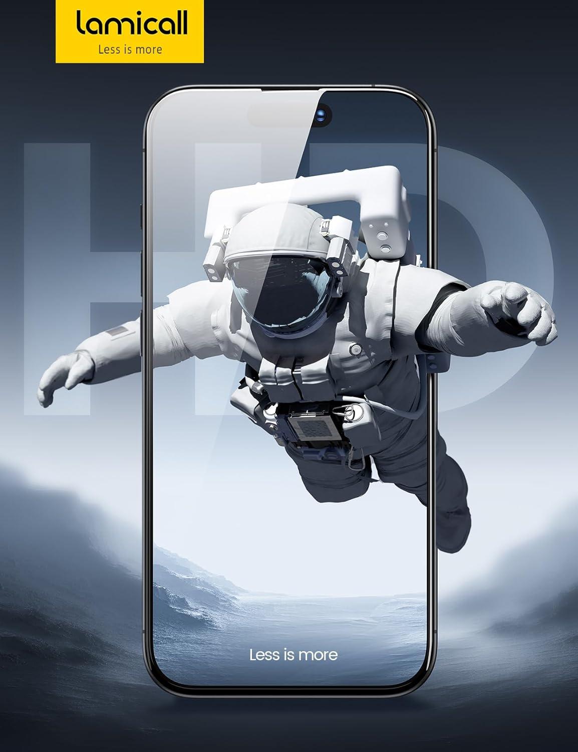 imageLamicall 22 for iPhone 16 Pro Max Screen Protector 69quot with Camera Lens Protector Top 9H Tempered Glass Film Easy Alignment AntiScratch 0 Bubbles HD Clear for iPhone 16 Pro Max  2Pack16 Pro63