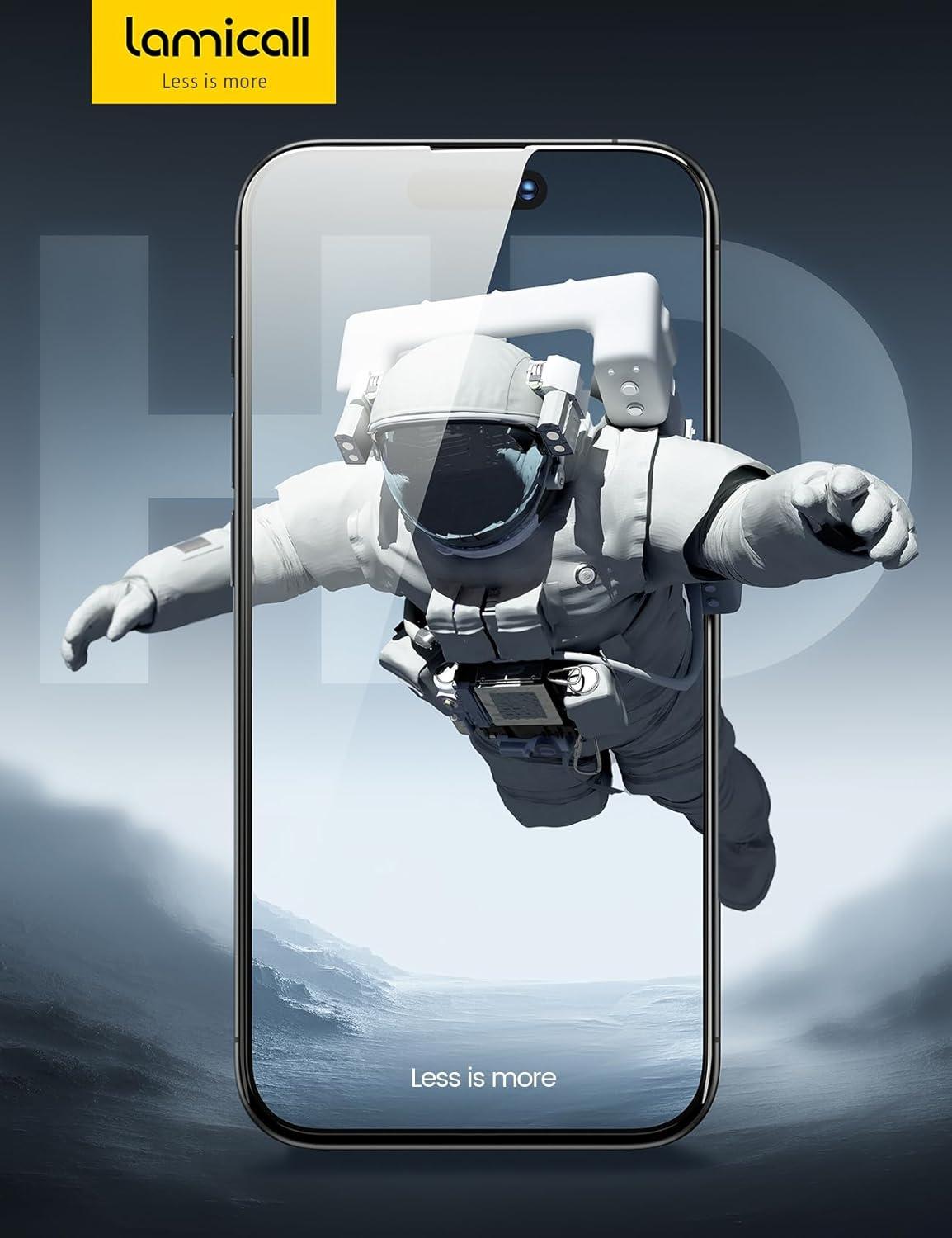 imageLamicall 22 for iPhone 16 Pro Max Screen Protector 69quot with Camera Lens Protector Top 9H Tempered Glass Film Easy Alignment AntiScratch 0 Bubbles HD Clear for iPhone 16 Pro Max  2Pack16 61