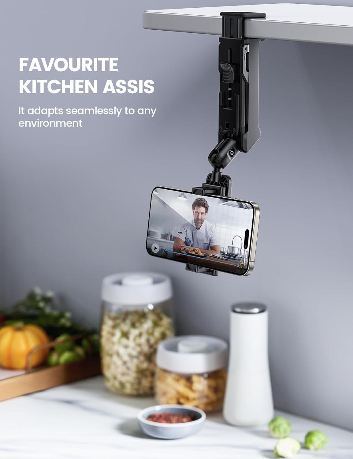 imageLamicall Airplane Phone Holder Mount  2024 Wider Clamp Travel Essentials with Screw Adjustment Tool  Plane Phone Holder Stand for Flying Desk Home Long Flight Must Haves Accessories for Women Men