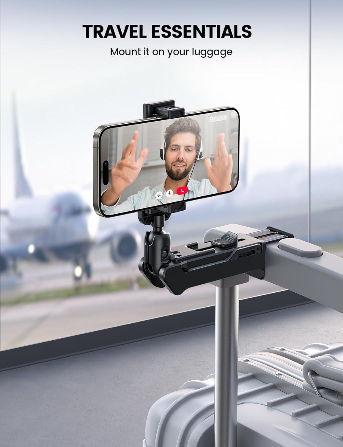 imageLamicall Airplane Phone Holder Mount  2024 Wider Clamp Travel Essentials with Screw Adjustment Tool  Plane Phone Holder Stand for Flying Desk Home Long Flight Must Haves Accessories for Women Men