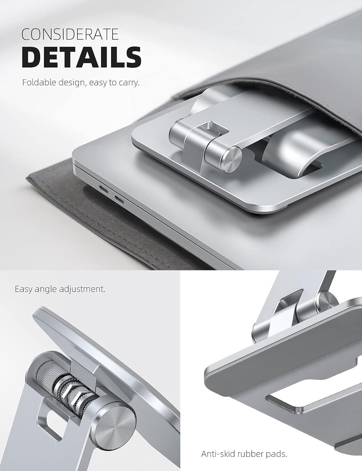 imageLamicall Phone Stand for Apple MagSafe Charger Not Fits 2024 Ver  Dual Hinge Collapsible Adjustable Charging Holder Dock for Desk Nightstand Fit for Airpods iPhone 16151413 SeriesOnly Standfor NonMagSafe  Stable Base Stand
