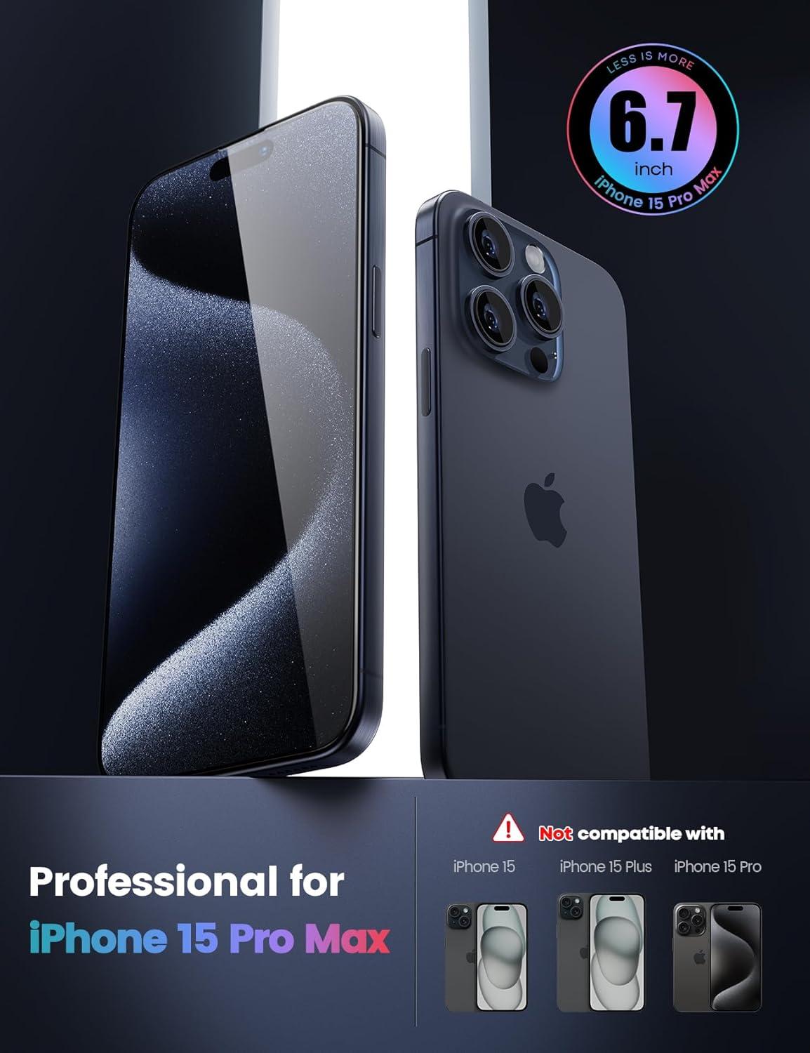 imageLamicall Professional Screen Protector for iPhone 1413 13 Pro 61 inch Military Grade Tempered Glass Film Ultra HDAnti FingerprintFull Screen ProtectionQuick Install Tool 9H 2 Pack15 Pro Max67