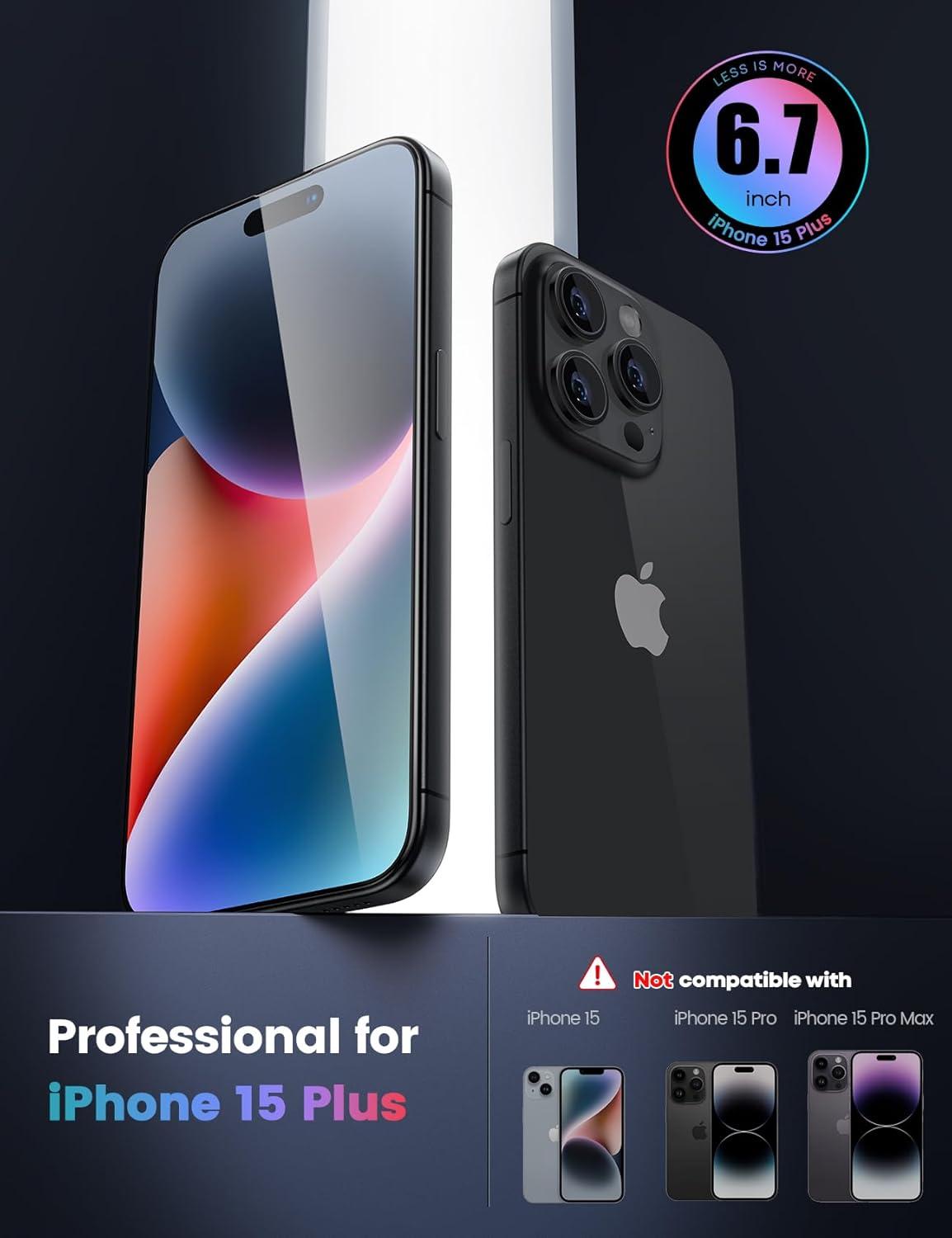 imageLamicall Professional Screen Protector for iPhone 1413 13 Pro 61 inch Military Grade Tempered Glass Film Ultra HDAnti FingerprintFull Screen ProtectionQuick Install Tool 9H 2 Pack15 Plus 67