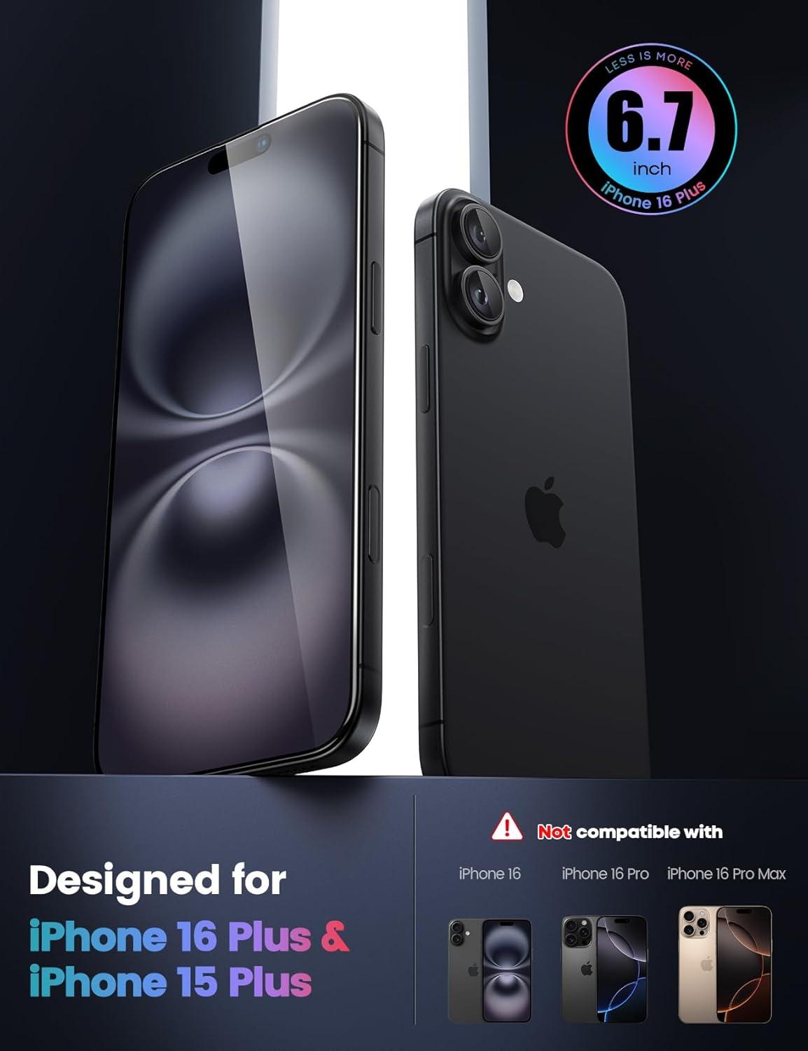 imageLamicall Professional Screen Protector for iPhone 1413 13 Pro 61 inch Military Grade Tempered Glass Film Ultra HDAnti FingerprintFull Screen ProtectionQuick Install Tool 9H 2 Pack16 Plus67