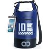imageLamicall 10L Dry Bag Waterproof Backpack  Zippered Pocket Roll Top Waterproof Bag Olive Green ampamp Navy Blue