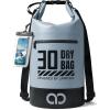 imageLamicall 10L ampamp 30L Dry Bag Waterproof Backpack  Zippered Pocket Roll Top Waterproof Bag Olive Green ampamp Blueish Gray