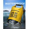 imageLamicall 10L ampamp 30L Dry Bag Waterproof Backpack  Zippered Pocket Roll Top Waterproof Bag Olive Green ampamp Lemon Yellow