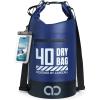 imageLamicall 10L ampamp 40L Dry Bag Waterproof Backpack  Zippered Pocket Roll Top Waterproof Bag Navy Blue ampamp Lemon Yellow