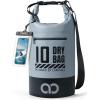 imageLamicall 10L ampamp 40L Dry Bag Waterproof Backpack  Zippered Pocket Roll Top Waterproof Bag Navy Blue ampamp Lemon Yellow