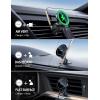 imageLamicall 15W for Magsafe Car Mount Charger  3in1 Upgraded Intelligent Chip 360 Wireless Car Phone Holder Charger Vent Dashboard Magnetic Phone Holders for Your Car for iPhone 16 15 Pro MaxBlack