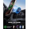 imageLamicall 15W for Magsafe Car Mount Charger  3in1 Upgraded Intelligent Chip 360 Wireless Car Phone Holder Charger Vent Dashboard Magnetic Phone Holders for Your Car for iPhone 16 15 Pro MaxBlack