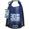 imageLamicall 20L ampamp 30L Dry Bag Waterproof Backpack  Zippered Pocket Roll Top Waterproof Bag Navy Blue ampamp Lemon Yellow