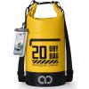 imageLamicall 20L ampamp 30L Dry Bag Waterproof Backpack  Zippered Pocket Roll Top Waterproof Bag Navy Blue ampamp Lemon Yellow