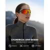 imageLamicall 24g Polarized Sports Sunglasses for Men Women  UV400 Protection Sun Glasses for Running Cycling Baseball FishingBlack Framered Lens