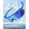 imageLamicall 24g Polarized Sports Sunglasses for Men Women  UV400 Protection Sun Glasses for Running Cycling Baseball FishingBlue Frameblue Lens