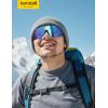 imageLamicall 24g Polarized Sports Sunglasses for Men Women  UV400 Protection Sun Glasses for Running Cycling Baseball FishingGray Frameblue Green Lens
