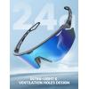 imageLamicall 24g Polarized Sports Sunglasses for Men Women  UV400 Protection Sun Glasses for Running Cycling Baseball FishingGray Frameblue Green Lens