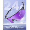 imageLamicall 24g Polarized Sports Sunglasses for Men Women  UV400 Protection Sun Glasses for Running Cycling Baseball FishingGray Framepurple Lens