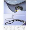 imageLamicall 24g Polarized Sports Sunglasses for Men Women  UV400 Protection Sun Glasses for Running Cycling Baseball FishingGray Framepurple Lens