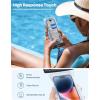 imageLamicall 2PCS Waterproof Phone Pouch Floating  88quot Soft 3D Seamless Design IPX8 Water Proof Cell Phone for Beach Dry Bag Beach Essentials for Cruise Travel Protector for 47 inches Phone