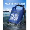imageLamicall 30L ampamp 20L Dry Bag Waterproof Backpack  Zippered Pocket Roll Top Waterproof Bag Navy Blue ampamp Lemon Yellow