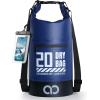 imageLamicall 30L ampamp 20L Dry Bag Waterproof Backpack  Zippered Pocket Roll Top Waterproof Bag Navy Blue ampamp Lemon Yellow