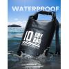 imageLamicall 40L ampamp 40L Dry Bag Waterproof Backpack  Zippered Pocket Roll Top Waterproof Bag Black ampamp Lemon Yellow