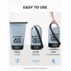 imageLamicall 5L ampamp 10L Dry Bag Waterproof Backpack  Zippered Pocket Roll Top Waterproof Bag Blueish Gray ampamp Black