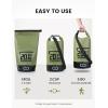 imageLamicall 5L ampamp 10L Dry Bag Waterproof Backpack  Zippered Pocket Roll Top Waterproof Bag Blueish Gray ampamp Olive Green