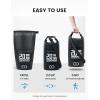 imageLamicall 5L ampamp 30L Dry Bag Waterproof Backpack  Zippered Pocket Roll Top Waterproof Bag Blueish Gray ampamp Black