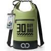 imageLamicall Dry Bag Waterproof Backpack  Zippered Pocket 5L10L20L30L40L Roll Top Waterproof Bag with Water Proof Phone Pouch Floatable Drybag for Swimming Boating Kayaking Camping BeachOlive Green