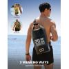 imageLamicall Dry Bag Waterproof Backpack  Zippered Pocket 5L10L20L30L40L Roll Top Waterproof Bag with Water Proof Phone Pouch Floatable Drybag for Swimming Boating Kayaking Camping BeachBlack