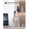 imageLamicall Headphone Stand Headset Hanger  360 Degree Rotation Earphone Hook Holder Mount Table Headphone Stand with Cable Organizer Gaming Headset Clamp for HyperX Razer Sony Sennheiser  BlackBlack