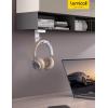 imageLamicall Headphone Stand Headset Hanger  360 Degree Rotation Earphone Hook Holder Mount Table Headphone Stand with Cable Organizer Gaming Headset Clamp for HyperX Razer Sony Sennheiser  BlackWhite