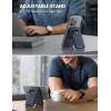 imageLamicall Lightweight for Magsafe Wallet Stand  Slim Magnetic Phone Card Holder Adjustable Leather Phone Wallet Stand Magnetic for iPhone 1615141312 Series Not for Mini Mag Safe AccessoriesDark Blue