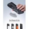 imageLamicall Magnetic Case for iPhone 14 Pro  Magnet Case Compatible for Magsafe AntiSlip Edge MILGrade Airbag Shockproof Translucent Hard Slim Protective Apple iPhone 14 Pro Cover BlackBlack