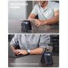 imageLamicall Magnetic Phone Stand  Slim Faux Leather Grip for Apple MagSafe Wallet Magnet 3 Cards Holder Finger Loop Grip for iPhone 15141312 Series Black
