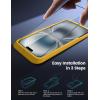 imageLamicall Professional Screen Protector for iPhone 1413 13 Pro 61 inch Military Grade Tempered Glass Film Ultra HDAnti FingerprintFull Screen ProtectionQuick Install Tool 9H 2 Pack16 61