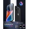 imageLamicall Professional Screen Protector for iPhone 1413 13 Pro 61 inch Military Grade Tempered Glass Film Ultra HDAnti FingerprintFull Screen ProtectionQuick Install Tool 9H 2 Pack15 Plus 67