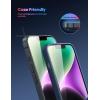 imageLamicall Professional Screen Protector for iPhone 1413 13 Pro 61 inch Military Grade Tempered Glass Film Ultra HDAnti FingerprintFull Screen ProtectionQuick Install Tool 9H 2 Pack14 61