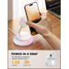 imageLamicall Qi2 Wireless Charging Station for MagSafe  4 in 1 15W Fast Wireless Charger Stand with Night Light for iPhone 16 15 14 13 12 Pro Max Apple Watch Ultra Series 10 9 SE Airpods 4 3 Pro