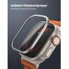 imageLamicall Screen Protector for Apple Watch Ultra 2Ultra 49mm  2Pack Tempered Glass ampamp 1Pack Titanium Alloy Bumper Frame Keep Original Cover Sensitive Touch for iWatch Ultra 202420232022Titanium