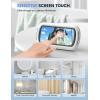 imageLamicall Shower Phone Holder with Speaker Holes IPX6 Waterproof Clear Sound ampamp 480 Rotation Shower Case Accessories Waterproof Bathroom Wall Mount for iPhone 16 Pro Max S25 Ultra 47quot Big PhonesSnow White