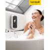 imageLamicall Shower Phone Holder with Speaker Holes IPX6 Waterproof Clear Sound ampamp 480 Rotation Shower Case Accessories Waterproof Bathroom Wall Mount for iPhone 16 Pro Max S25 Ultra 47quot Big PhonesSnow White