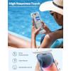 imageLamicall Waterproof Phone Pouch Floating  Soft 3D Seamless Design IPX8 Water Proof Cell Phone Case for Beach Snorkeling Dry Bag Phone Water Protector for 47quot Devices White