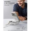 imageLamicall Wireless Charging Station for MagSafe  3 in 1 Wireless Foldable Charger Stand for Apple Multiple Devices for iPhone 16 15 14 13 12 Pro Max Apple Watch Ultra Series 10 9 SE Airpods 4 3 ProWhite