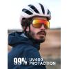 imageLamicall XL Size Polarized Sports Sunglasses for Men Women Large UV400 Protection Sun Glasses Running Cycling BaseballBlack Framered Lens