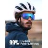 imageLamicall XL Size Polarized Sports Sunglasses for Men Women Large UV400 Protection Sun Glasses Running Cycling BaseballBlue Frameblue Lens