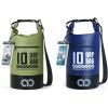 imageLamicall 10L Dry Bag Waterproof Backpack  Zippered Pocket Roll Top Waterproof Bag Olive Green ampamp Navy Blue